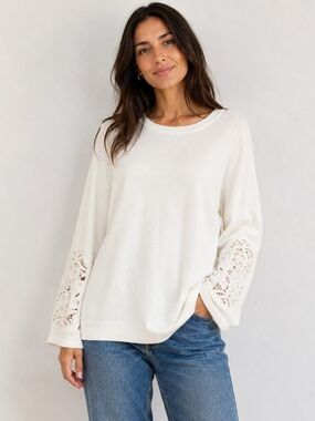 Belford White Pima Cotton Knit Top